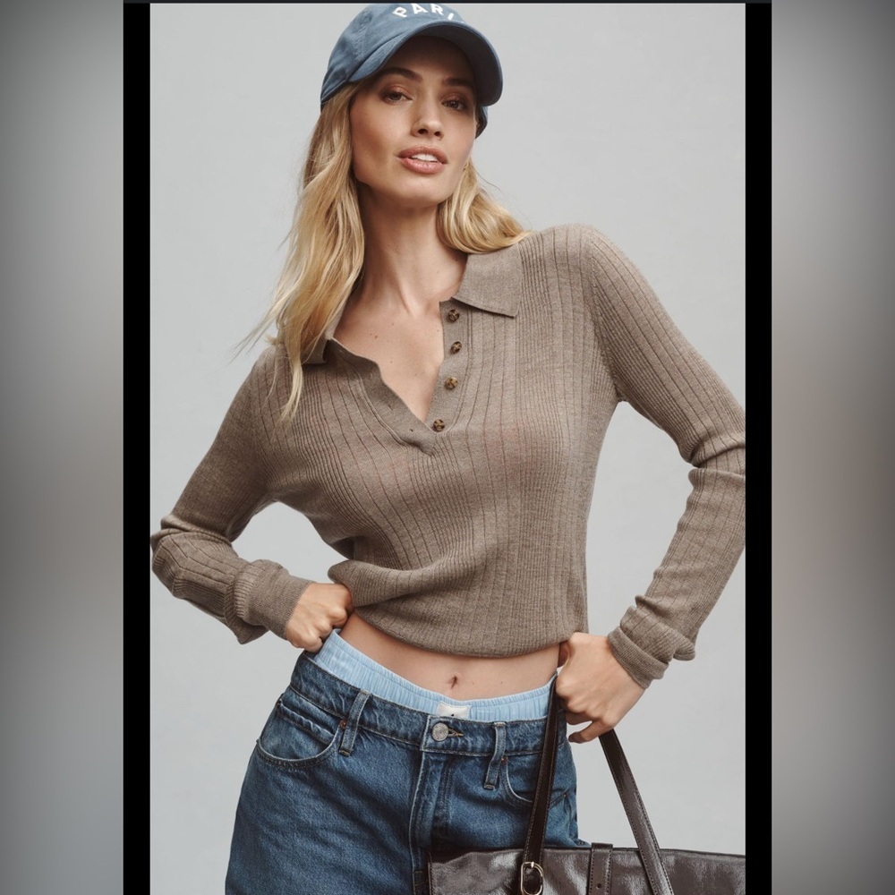 Reformation Hermia Polo Top sz XS